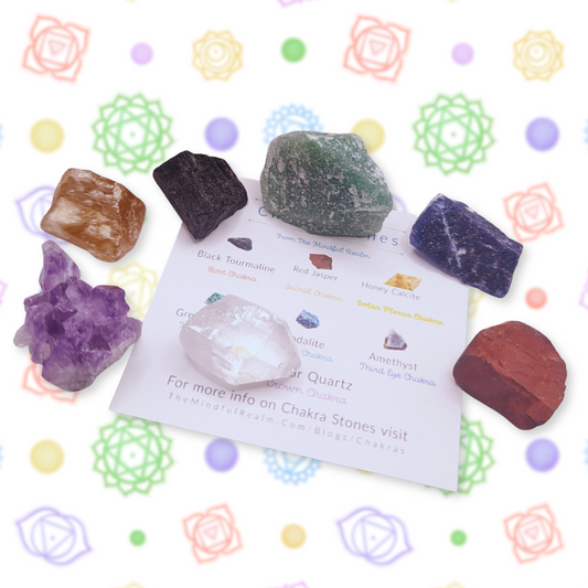 Using the Beginner Chakra Raw Crystal Set from The Mindful Realm