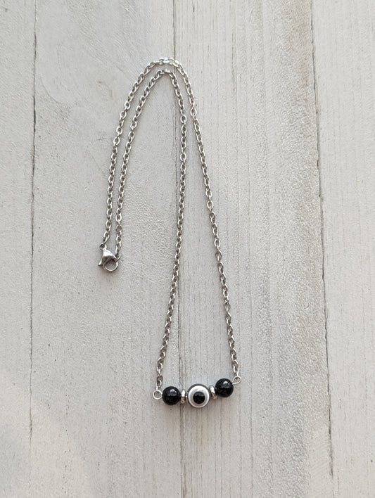 Black Evil Eye Necklace